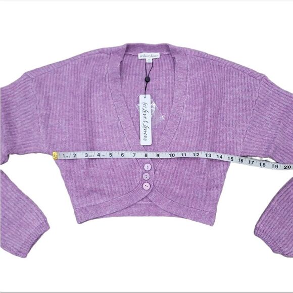 For Love And Lemons Cropped Cardigan Sweater Emery Top Size M - Picture 3 of 8